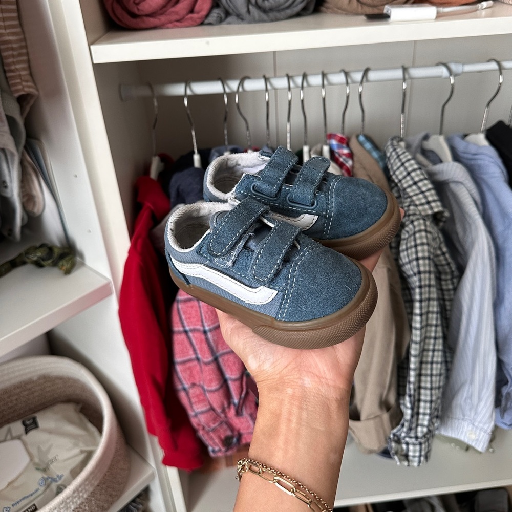 Toddler Vans ; Blue and Brown size 5.5C